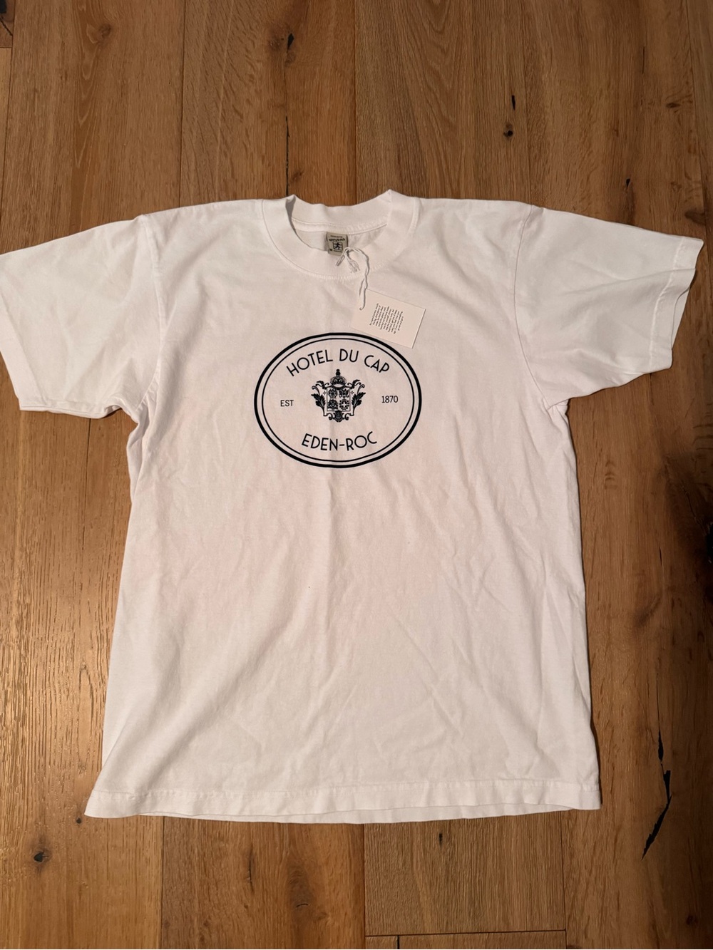 Sporty and Rich Hotel Du Cap White Logo T-Shirt